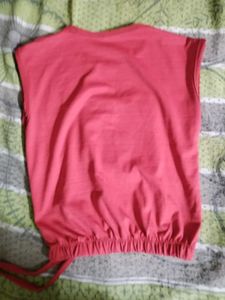 Cute Pink Heart Crop Top