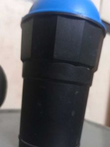 Black &amp; Blue Desktop Trash Can