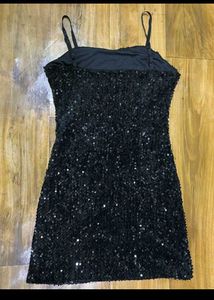 Black Sequence Bodycon Dress