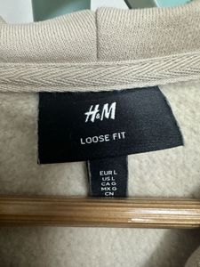 H&amp;M Beige Zip-Up Hoodie