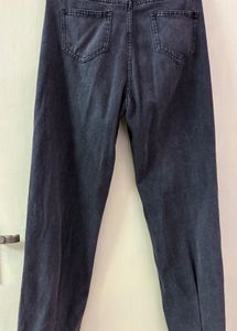 Black Wash Wide Leg Jeans