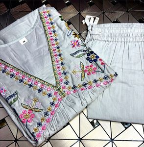 Rich fabric - Alia cut Blush pink kurta set