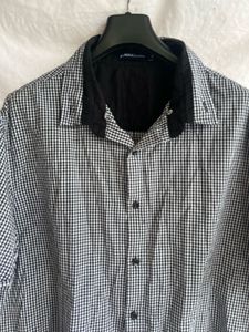 Black And white check Shirt