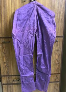 Purple Straight Leg Pants