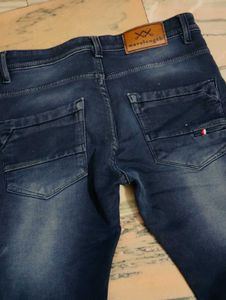 Dark Blue Wash Denim Jeans For Boys