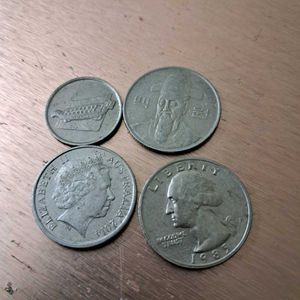4 foreign Coins