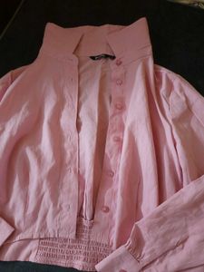 Pink Crop Shirt