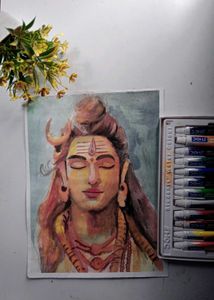 Watercolor Shiva Painting