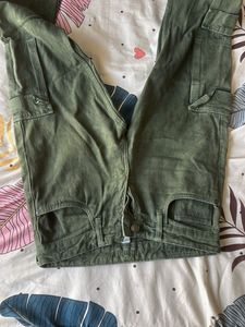 Green Cargo Denim Jeans