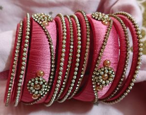 Silk Thread Bangles Prepared By Me
