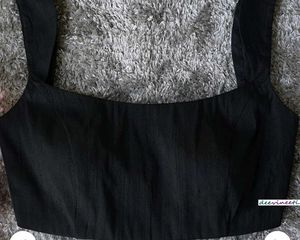 Padded Raw Silk Casual Strappy Blouse