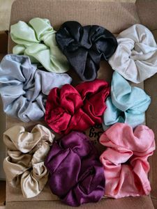 Pair Of 9 Satin Scrunchies