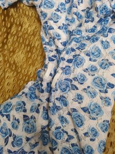 Floral Print Ruffle Sleeve Dress