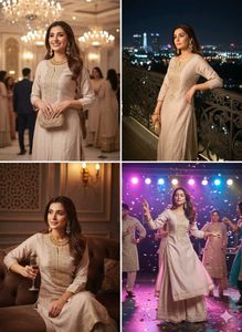 Embroidered Kurta Palazzo Set fixed price