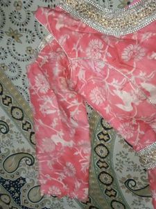 Elegant Pink Floral Anarkali