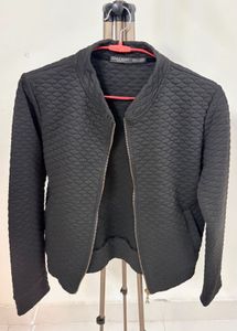 Zara Black Bomber Jacket