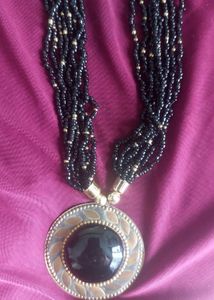 Black Beaded Necklaces