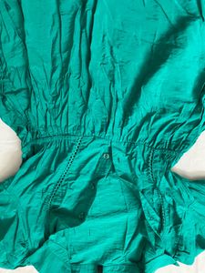 mini green and blue dress