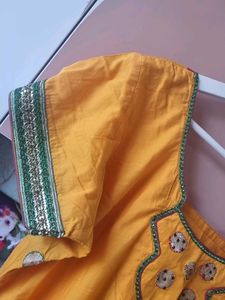 4XL Embroidery Beautiful Cotton Straight Kurti 😍