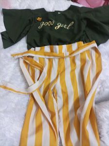 Elegant Top And Plazo Set