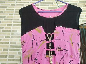 Pink &amp; Black Daily Wear Dress