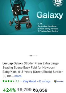 Luvlap Galaxy Stroller Good Condition