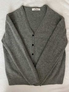 Gray Button-Up Cardigan