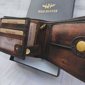 WILD HUNTER BROWN LEATHER WALLET