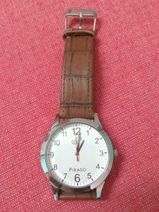 Piraso Brown Leather Band Watch