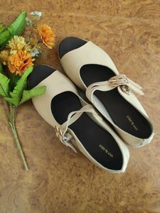 Beige Peep-Toe Wedge Sandals