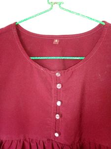 Rich Maroon Colour Bell Sleeves Top😀