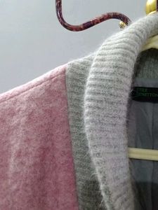 Pink Wool Blend Overcoat