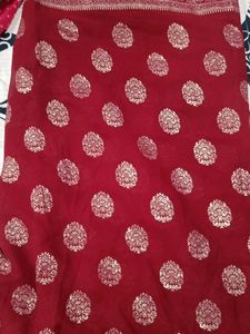 Maroon Banarasi Silk Saree