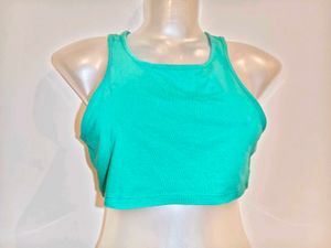 Size Small H&amp;M Green Sports Crop Top