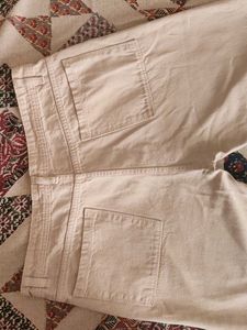 Beige Straight Pants