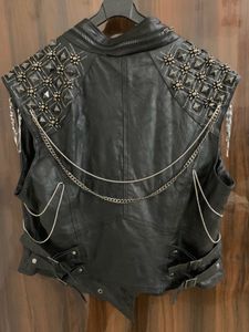 Edgy Studded Leather Vest
