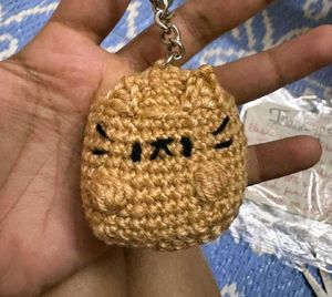 Dog+ Cat Combo Crochet Keychain