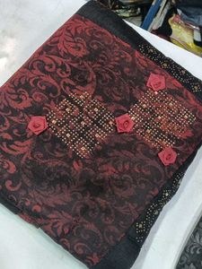 Elegant Black Embellished Saree