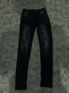 Z Black Skinny Ripped Jeans