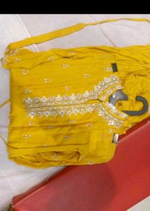 Yellow Embroidered Kurta Set