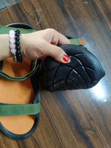 DaEgo Italy Green Canvas Sandals