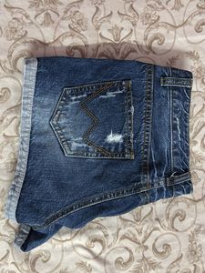 Ripped Denim Shorts