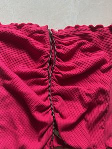 Chic Pink Off-Shoulder Top