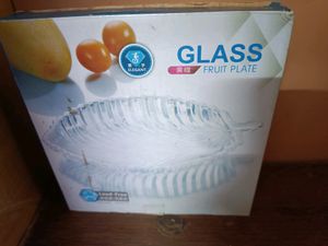 Glassware Fruit Plate 2 Pieces +Combo Chocolate Ja