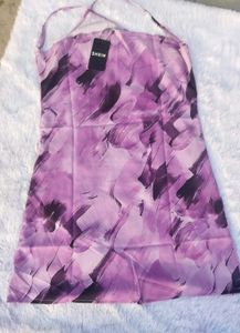 Purple Tie-Dye Mini Dress