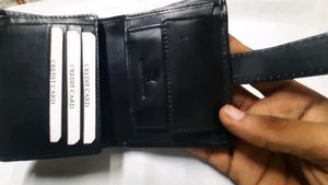 Mens  New Black Genuine Leather Wallet
