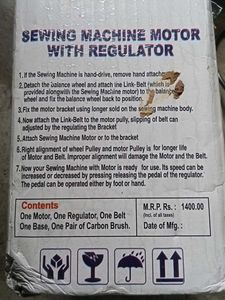Sewing Machine Motor With Regulator