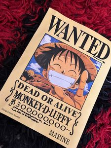 Luffy Wanted Poster  Cardboard Type Anime One Piec