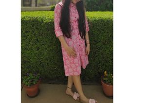 Pink Floral Kurta