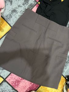 Gray Mini Skirt